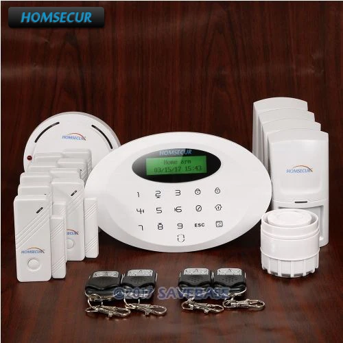

HOMSECUR Wireless APP Controlled GSM Burglar Alarm System With Smoke Detector