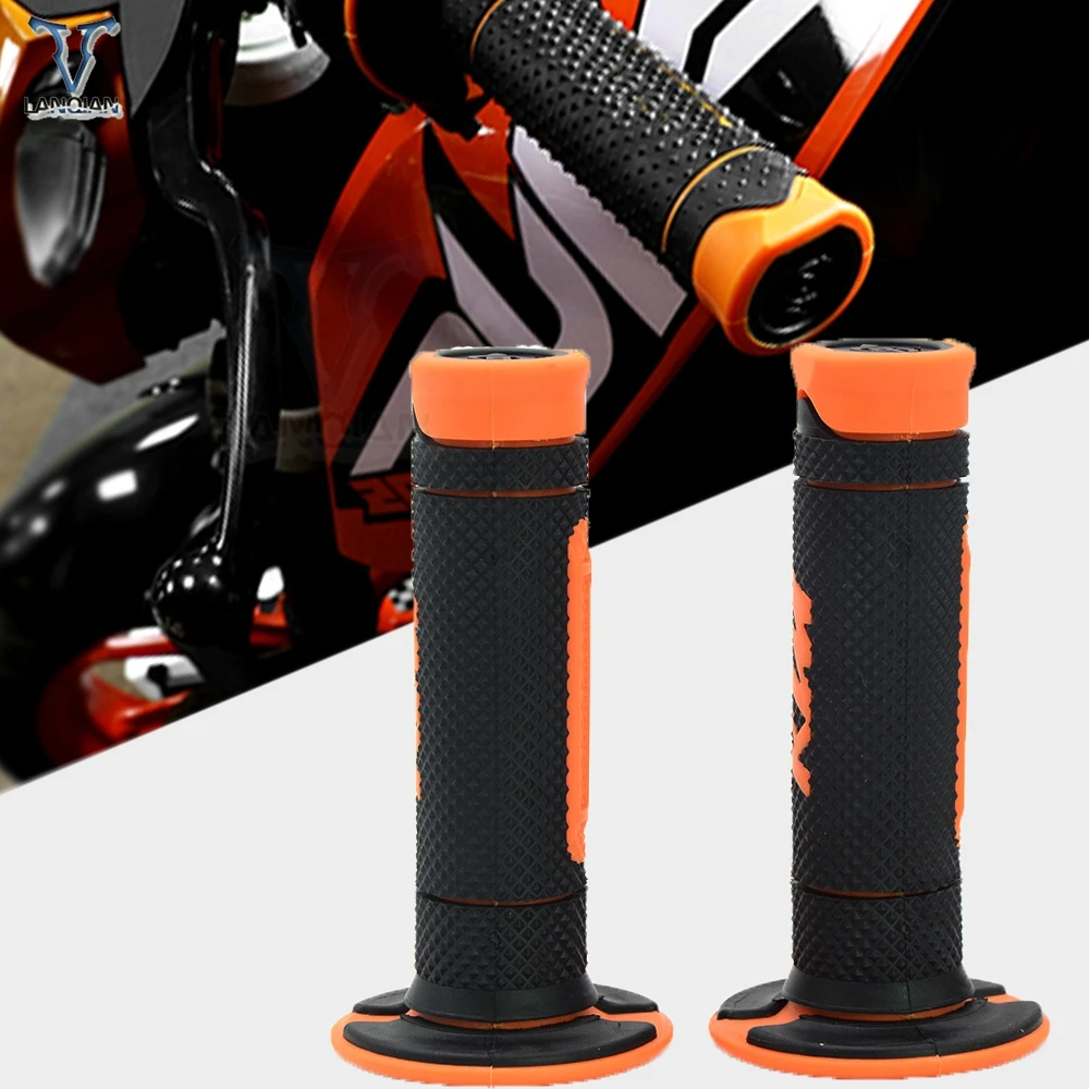 

Handle Grip Motorcycle Dirt Pit Bike Motocross 7/8" 22mm Gel Handlebar Grips Brake Hands For KTM WRF EXC SX SXF CRF YZF logo