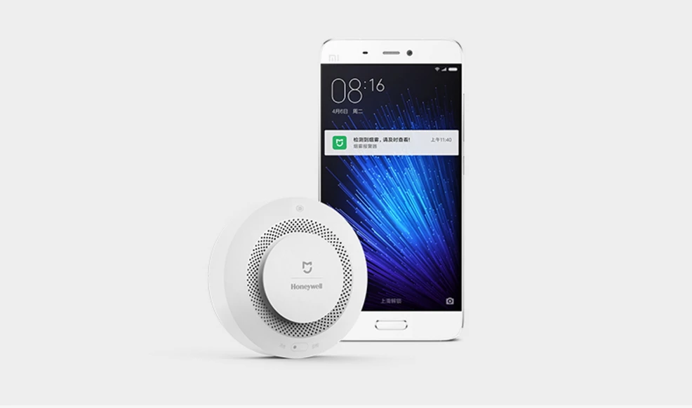 Xiaomi Mijia Honeywell детектор пожарной сигнализации звуковая и визуальная сигнализация работа с шлюзом детектор дыма умный дом удаленный