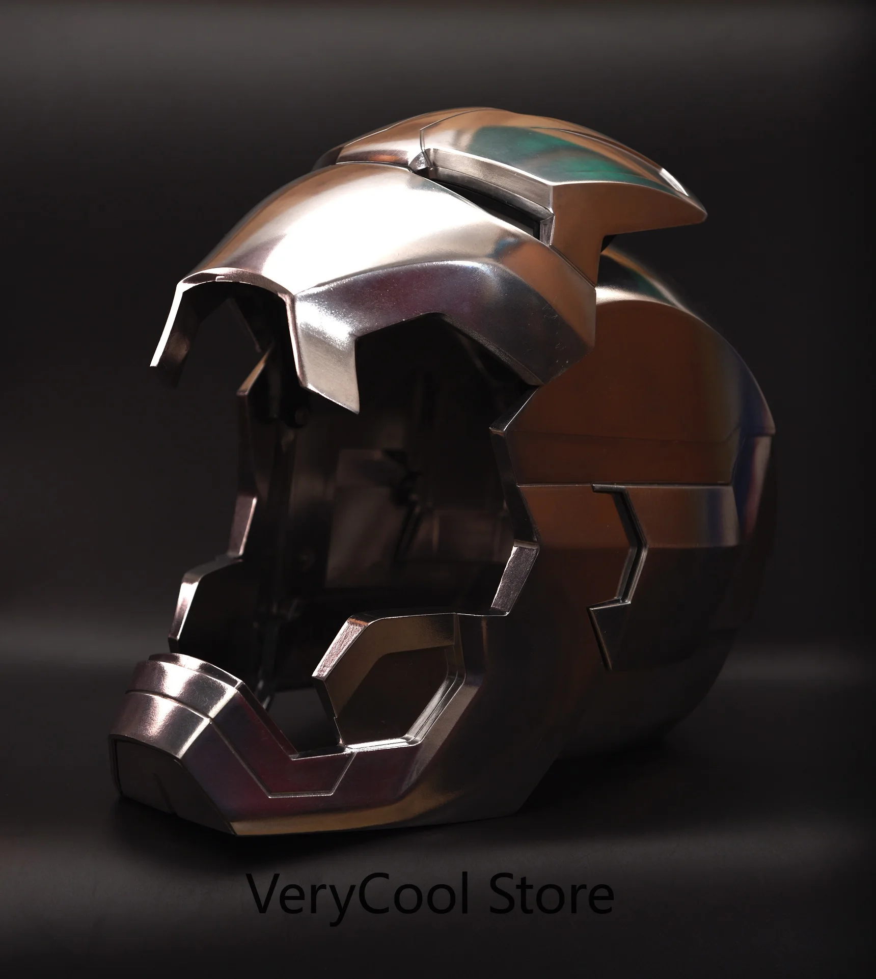 

[Remote Version] CATTOYS 1/1 All Metal Made Iron Man MK42 Mark42 Helmet Motorized Version CATTOYS MK42 Silver Color