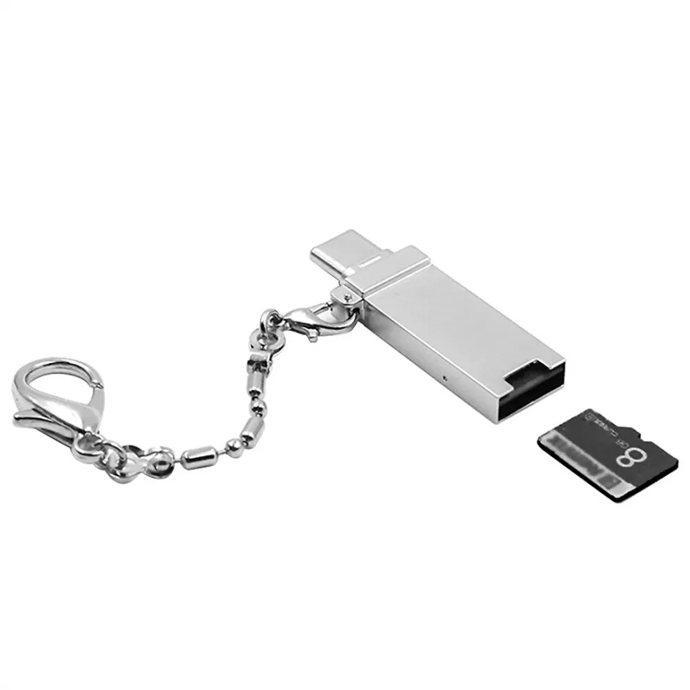 3в1 USB 3,1 type C USB-C TF Micro SD OTG кард-ридер для samsung Galaxy S9 Высокое качество ABS Материал MicroSD карта памяти - Цвет: Черный