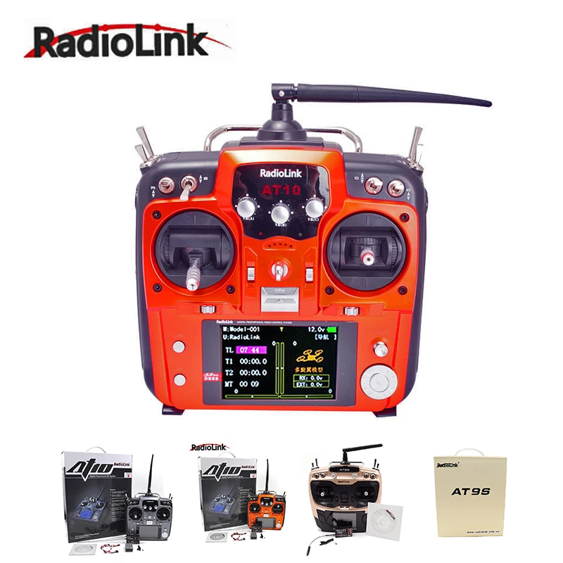 Передатчик с дистанционным управлением RadioLink AT9 AT9S AT10 II 2 4G 10CH R12DS модуль приемника