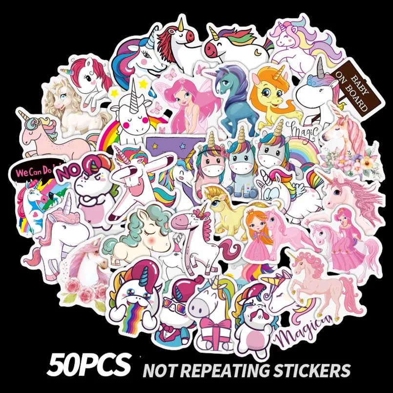 50pcs Avengers anime unicorn 3D stickers on laptop Fairy Tail Harry Potter Waterproof skateboard Funny Sticker Toys For Children 50pcs Avengers anime unicorn 3D stickers on laptop Fairy Tail Harry Potter Waterproof skateboard Funny Sticker Toys For Children