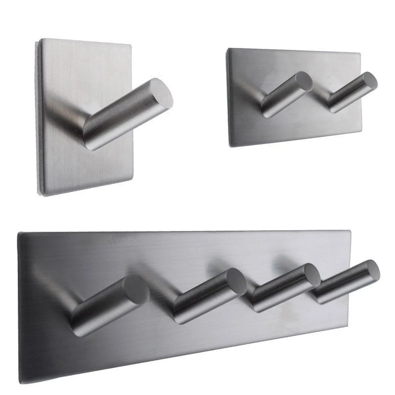 1 pz auto in acciaio inox gancio adesivo cremagliera chiave cappotto bagno asciugamano muro gancio di