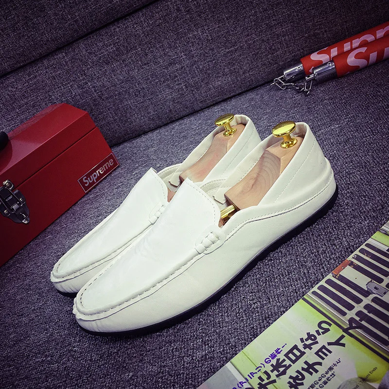 Size 36-44- Men's Shoes- Fashion Brand Men's Love Shoes- Spring Autumn- Soft Shoes Men's Leather -Walking Shoes- Leisure Driving Men's Flats (20)