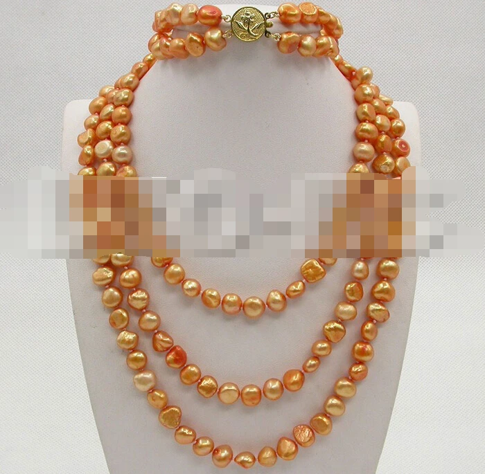 

free shipping 12597 baroque jacinth pearls necklace 2row bracelet set (A0423) -Bride jewelry free shipping