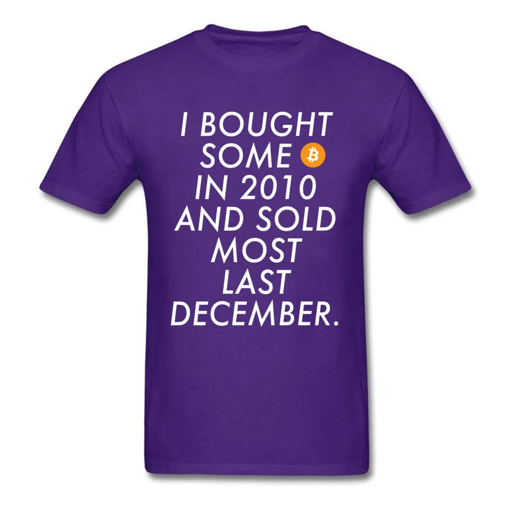 Latest Men's Top T-shirts bitcoin investor Customized Tops T Shirt Summer/Fall 100% Cotton Round Neck Top T-shirts Short Sleeve bitcoin investor purple