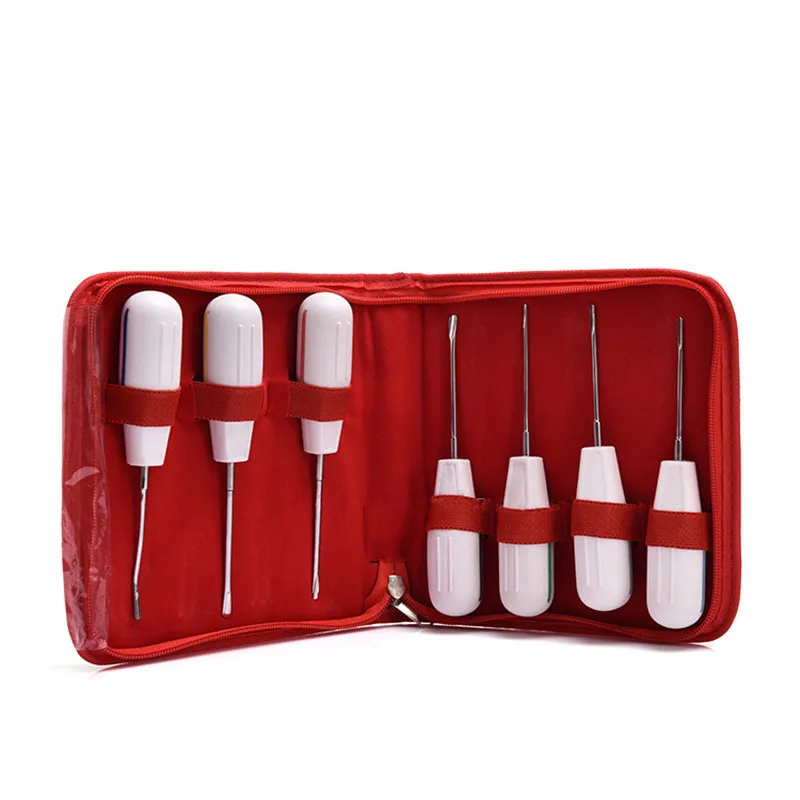 7pcs/set Dental curved root elevator dentistry dentist elevators