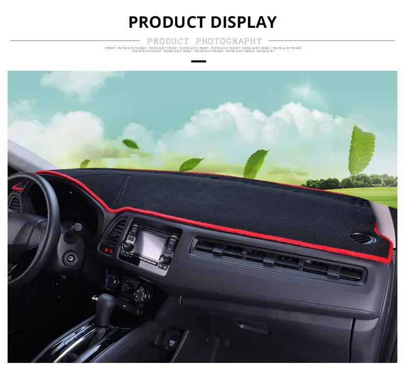 For LHD Honda HR-V 2017 2016 2015 2014 Car Dashboard Mat Cover Mats Pad Auto Shade Cushion Interior Protector Carpet Accessories (8)