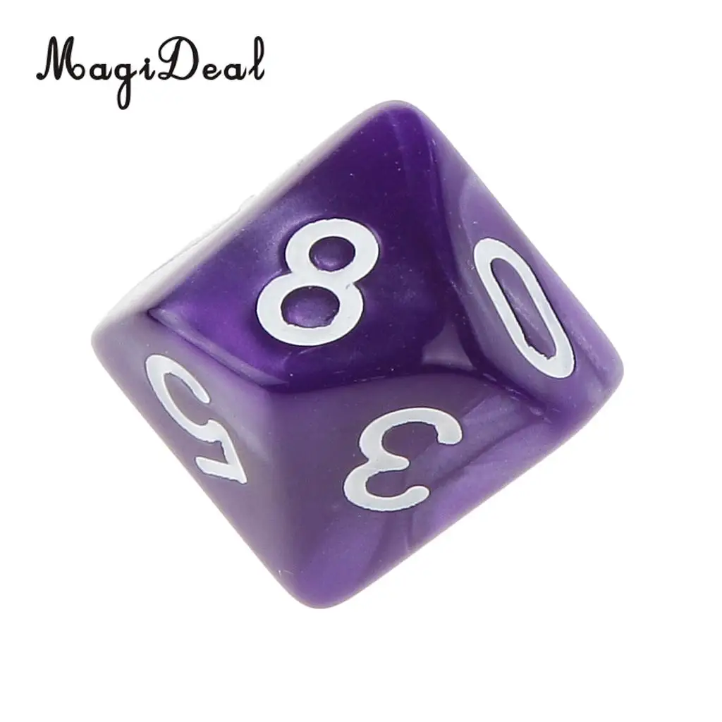 MagiDeal 10Pcs Acrylic Ten Sided Dices D10 for Friends Family Party Club Pub Bar Playing D&D RPG Games Funny Toys 22x22x22mm