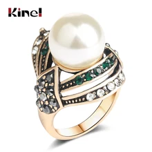 Kinel, винтажные ювелирные изделия, жемчужное кольцо для женщин, античное золото, Свадебная вечеринка, женские турецкие ювелирные изделия, новинка