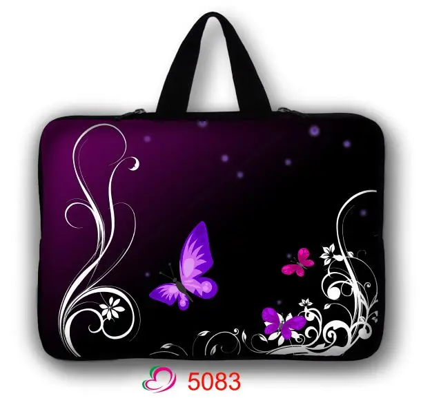 Purple Butterfly Soft Laptop Bag Notebook Sleeve Case For 10" 9.7" 11.6