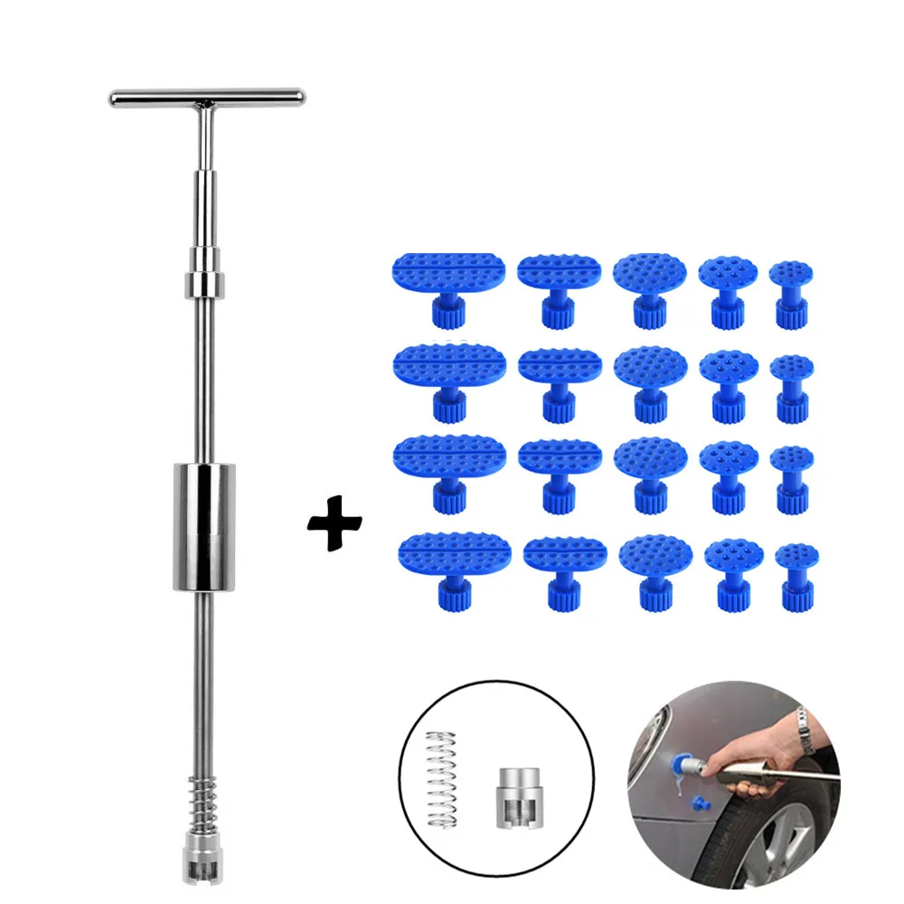 

pdr hammer PDR Tools Auto Repair Tools Car Dent Repair Dent Puller Kit 2 in 1 Slide Hammer Reverse Hammer Glue Tabs