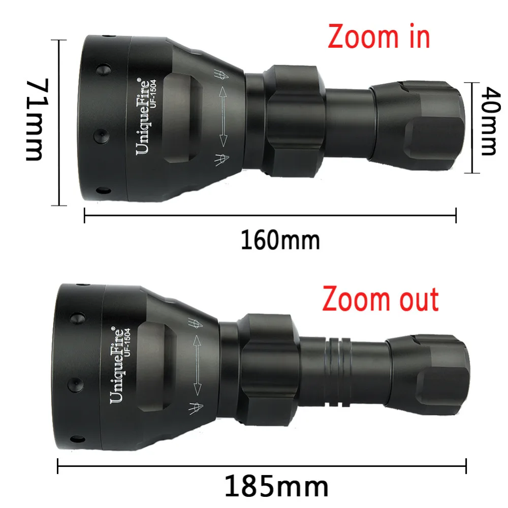 UniqueFire 1504 OSRAM IR 940nm T67 тактический светодиодный инфракрасный фонарик 67 мм выпуклая