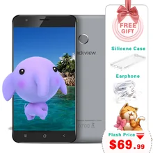 5.5 inch Blackview E7S Smartphone MT6580 Quad Core 2GB 16GB 1280×720 Mobile Phone Android 6.0 Fingerprint 8.0MP Unlocked Phone