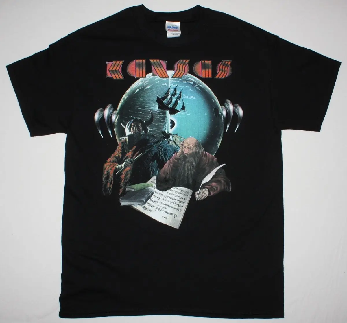 KANSAS ANTHOLOGY BLACK T SHIRT PROGRESSIVE ART HARD ROCK JOURNEY ASIA STYX t-shirts | Мужская одежда