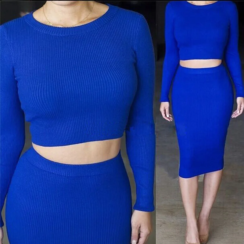 crop top long sleeve with skirt