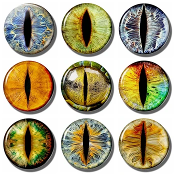 

Frost Dragon Eye 30 MM Fridge Magnet Glass Cabochon Note Holder Evil Eye Magnetic Refrigerator Stickers Fridge Decoration