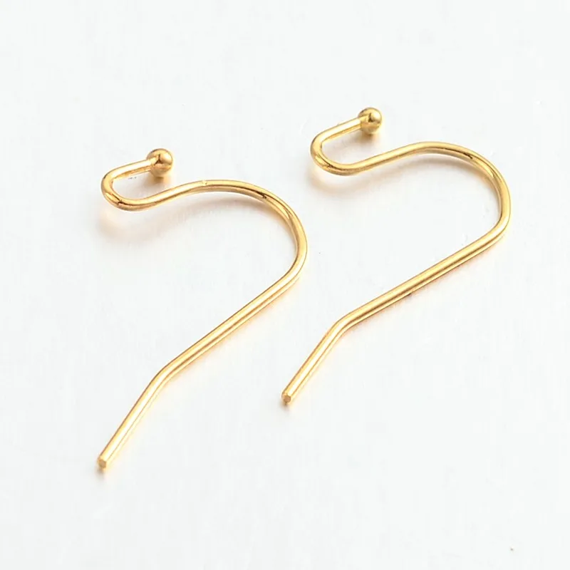 

10pcs 316L Stainless Steel Golden Plated Earrings Hook Jewelry Making DIY Findings Accessory Design Wholesale Lots Discount