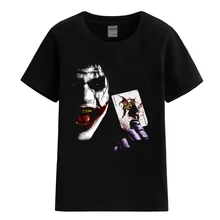 Летние детские футболки для мальчиков, футболки с джокером из мультфильма «Джокер Хит Леджер», Винтажный Фильм «Бэтмен 2», футболка с надписью «Большой рыцарь» брендовая одежда