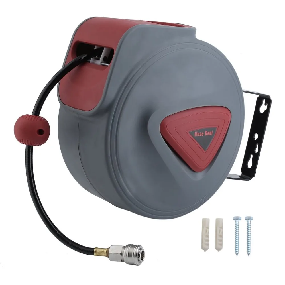 

High Quality Efficient Work Compressed 1/4 12M Air Hose Reel Automotive Automatic Retractable Reel Air Blower Pneumatic Tools