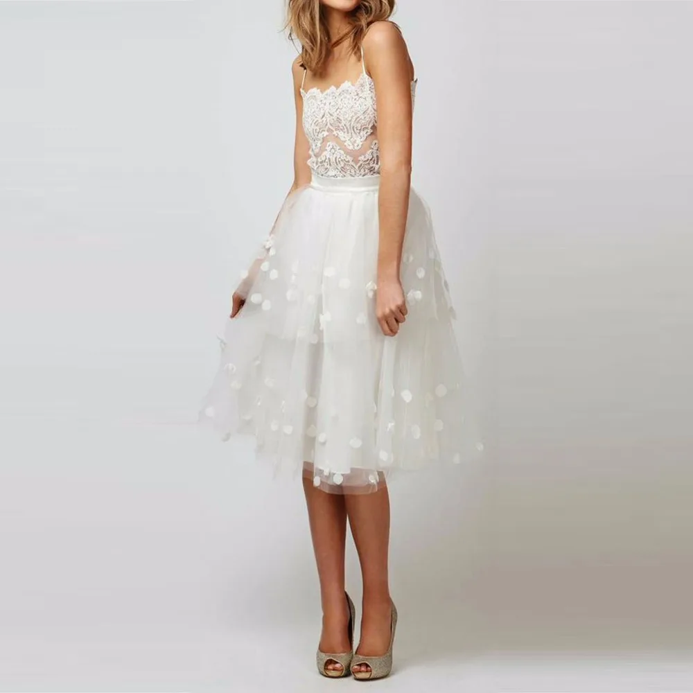 white tulle dress midi