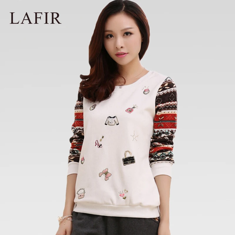 Plus Size XXXXL Women Hoodies Sweatshirts 2016 Spring Autumn Long Sleeve Print Cute Sweatshirt Female Tracksuit Polerones