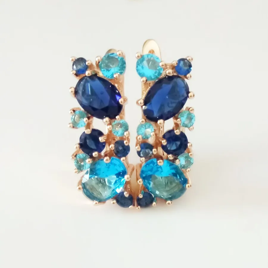 

Women Earring New Flower Earrings Jewelry Earrings Office Style Rose Gold 585 Color Jewelry Korean Earrings