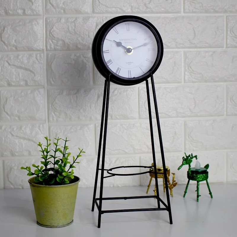 

Home Decor Clock Abstract Retro American Desktop Clock Home Decor Clock Creative Mute Home Bedroom Office Clocks