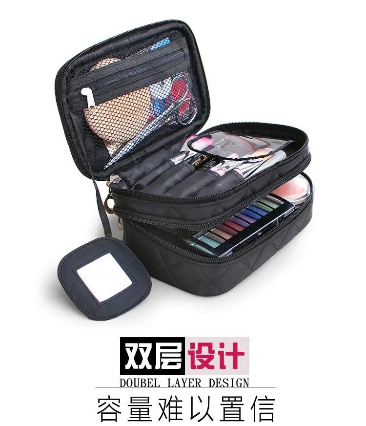 Макияж сумка Для женщин Портативный косметичка высокое качество Профессиональный мода путешествия Макияж чемодан Организатор Макияж Box