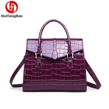 Women Genuine Leather Crocodile Lady Handbag Fashion Shoulder Bag purses luxury handbags women bags designer Women Genuine Leather Crocodile Lady Handbag Fashion Shoulder Bag purses luxury handbags women bags designer