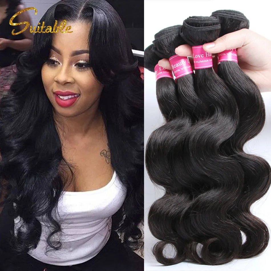 

Malaysian Body Wave virgin hair bundle deals hj weave beauty Tissage Bresilienne Malaysian bodywave Human weave Premium Now Hair
