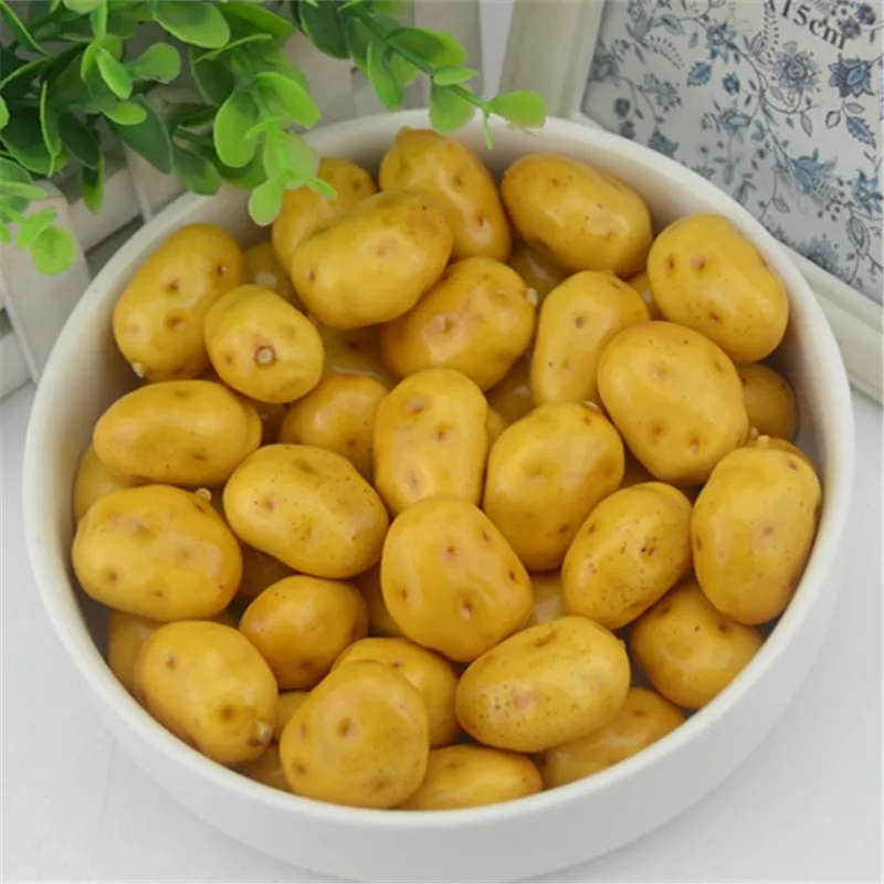 3CM Berries Artificial Plastic Stamen Pearlized 10/30Pcs Home Party Wedding Decoration Simulation Vegetables Fake potato food model food photography props vegetable ornaments