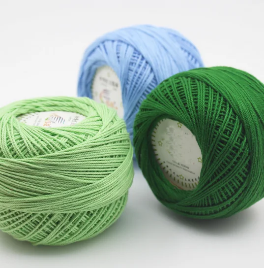 

mylb 1ball=50g 3# Lace Cotton Yarn lace yarn For Crocheting Knitting Hand Knitting 100% Cotton