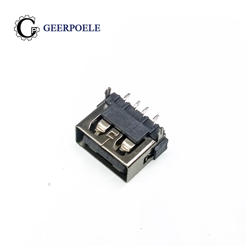 

10 Pcs/Lot USB 2.0 Type A Female 4 Pin 2 Feet 180 Degree Flat Charge Plug Socket Jack Connector Wire Adapeter DIP