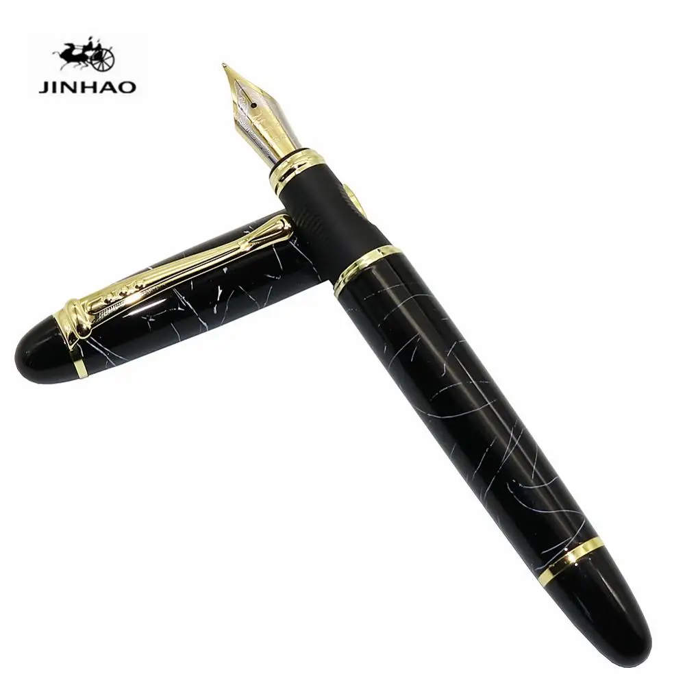 Jinhao X450 самопишущее перо полностью металлический золотой зажим роскошные ручки канцелярские принадлежности для студентов офисные школьные принадлежности - Цвет: line