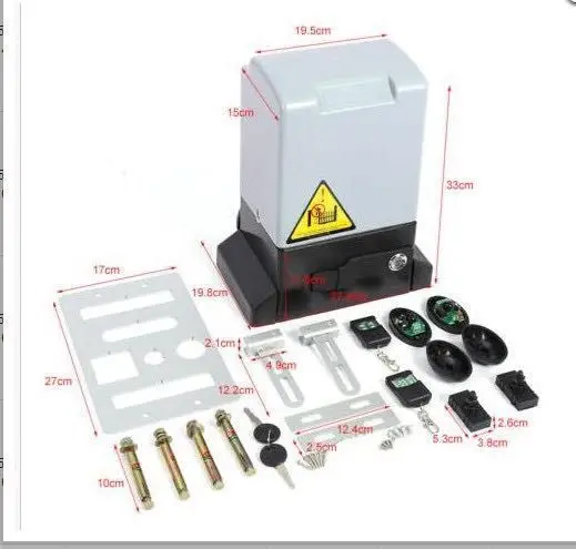 Автоматические раздвижные ворота открывалка система ворот Мотор Набор для 1000 кг раздвижные ворота с 2 пультами дистанционного управления LT-550