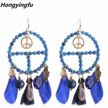Hongyingfu Brincos Mulheres Marca Declaração Étnico Borla Franja Boho Gota Dangle Brinco Do Vintage Brincos Moda Jóias Encantos