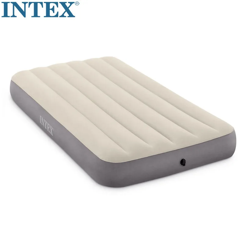 INTEX 64707, 99*190*25 см, новая и роскошная линия, надувная кровать для одного человека, надувной коврик для кемпинга, уплотненный надувной матрас