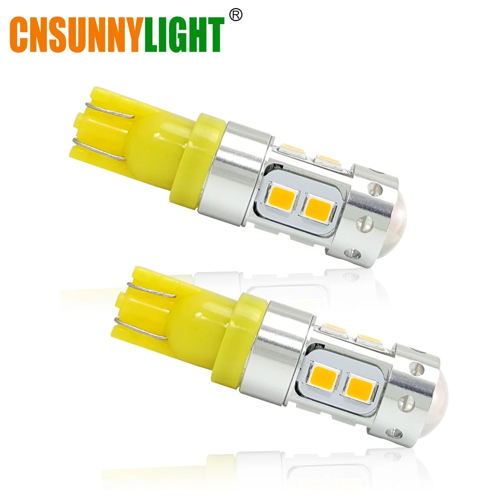 CNSUNNY светильник 2x T10 лампа w5w светодиодный дневные ходовые огни 2835 SMD 194 168 просвет светильник тормоза Поворотная сигнальная лампа 12V 6000k белый желтый красные, синие