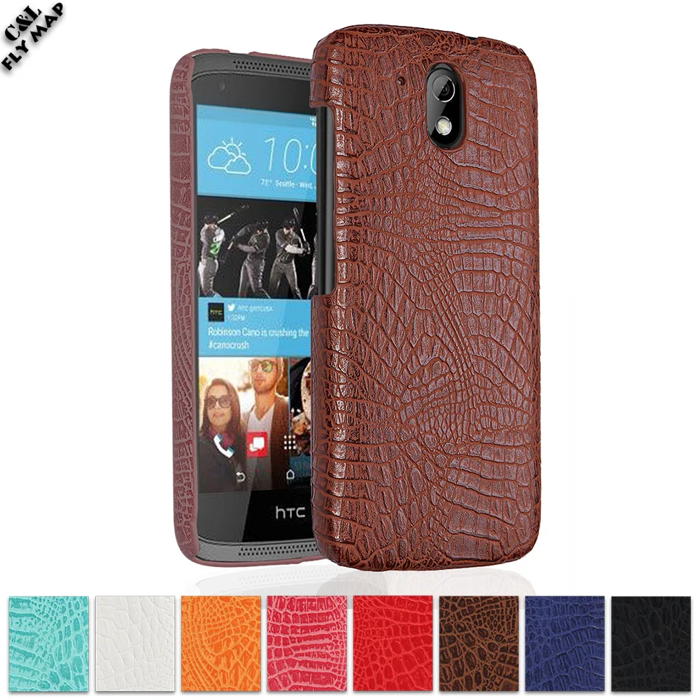 Крокодиловый Чехол для HTC Desire 526 D526 D526g D526h винтажный жесткий защитный чехол ПК D 526g