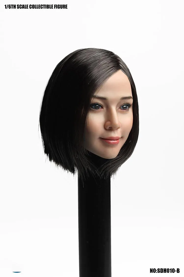 1/6 Азии Для женщин головки 1/6th Супер утка SDH010 Азиатский голова девушка Sculpt W