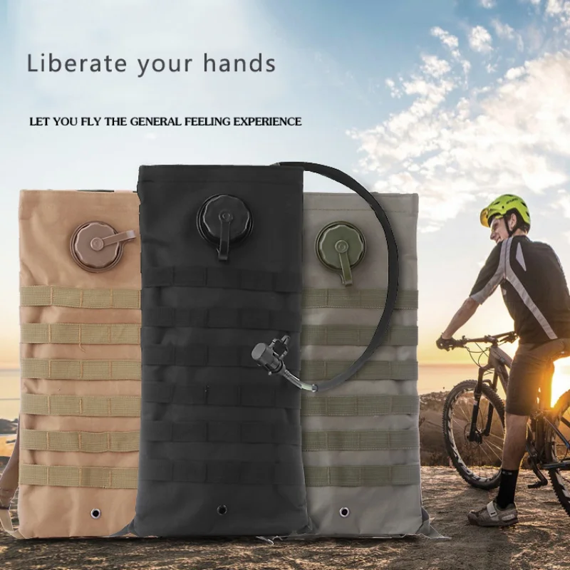 

2018 Double Shoulder Backpack 2.5L Water Bag Nylon Bike Bicycle Cycling Climbing Hiking Camping Accessories For Molle System
