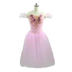 Pink Fairy Romantic Ballet Tutu Dress Professional Soft Tulle Long Ballet Dress Stage Performance Ballet Skirt Costumes Pink Fairy Romantic Ballet Tutu Dress Professional Soft Tulle Long Ballet Dress Stage Performance Ballet Skirt Costumes