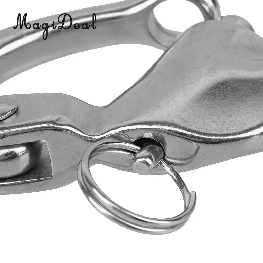 MagiDeal Premium Strong Durable 316 Stainless Steel Marine Boat Yacht Sailing Anchor Chain D Ring Swivel Snap Shackle with Eye