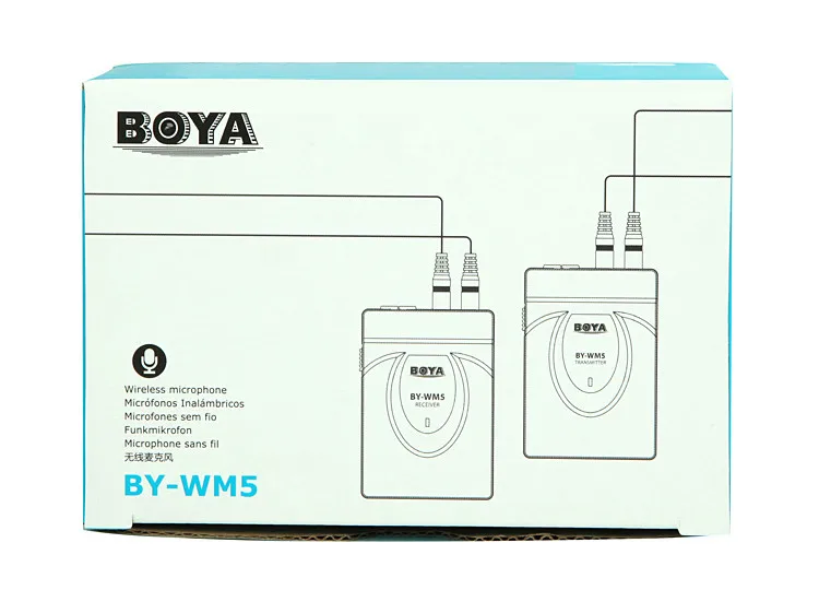 BOYA BY-WM6/BY-WM5/BY-WM8 UHF Беспроводная микрофонная система всенаправленный петличный микрофон для ENG EFP DV DSLR