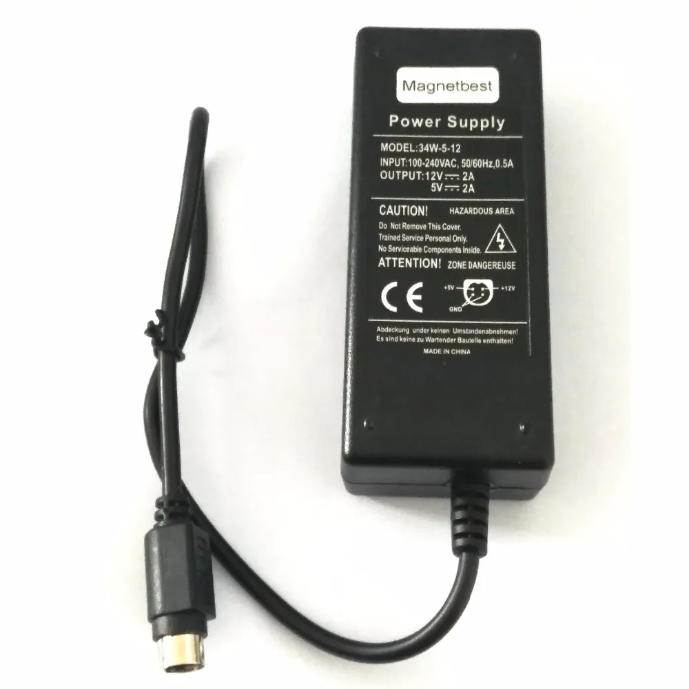 

100V - 240V AC to DC 12V 2A 5V 2A 4pin Adapter Charger for HDD Enclosure Case Power Supply 4 pin 2000mA