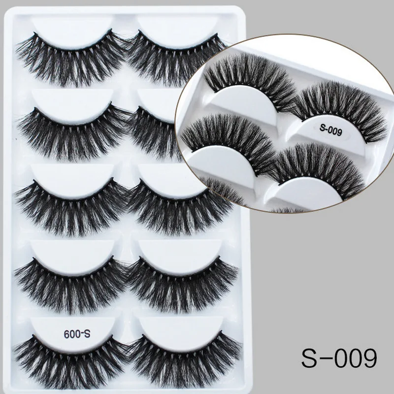 NEW 5 pairs Handmade 3d mink lashes short False Eyelashes Cross Messy Dense Natural Eye Lashes Stage Makeup | Красота и здоровье