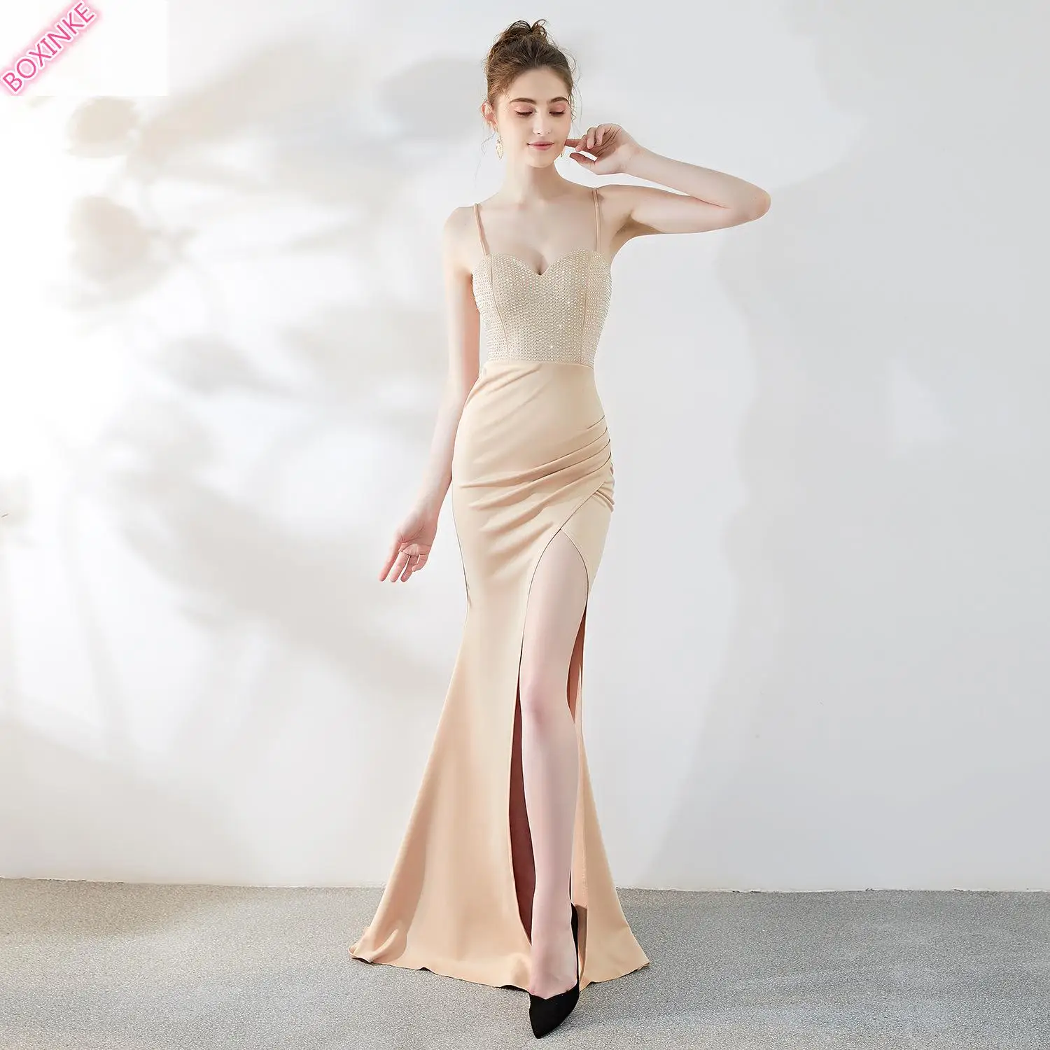 Plus Size Zanzea Festa Vadim Nieuwe Borst-Vegen Diamant Jurk Gemodelleerd Sexy Voor Avond Banket Hosts Lange Fishtail Schorsing Plus Size Zanzea Festa Vadim Nieuwe Borst-Vegen Diamant Jurk Gemodelleerd Sexy Voor Avond Banket Hosts Lange Fishtail Schorsing
