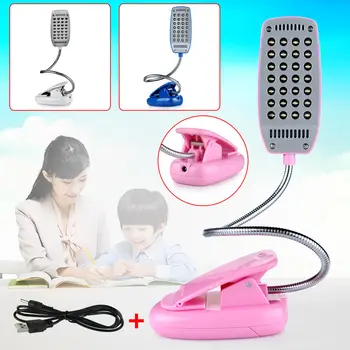 

2018 New Flexible USB/Battery 28 LED Light Reading Lamp Clip On Bed Table Desk Lamp